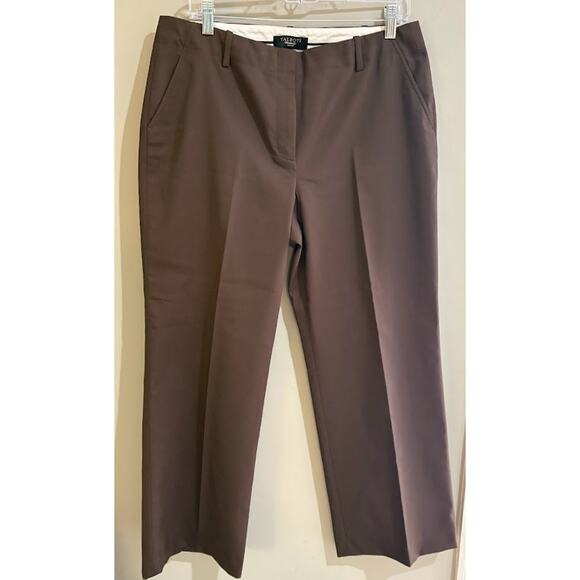 Talbots Women's Chocolate Brown Heritage Wide Leg Trousers Petite Size 12 - Picture 1 of 5